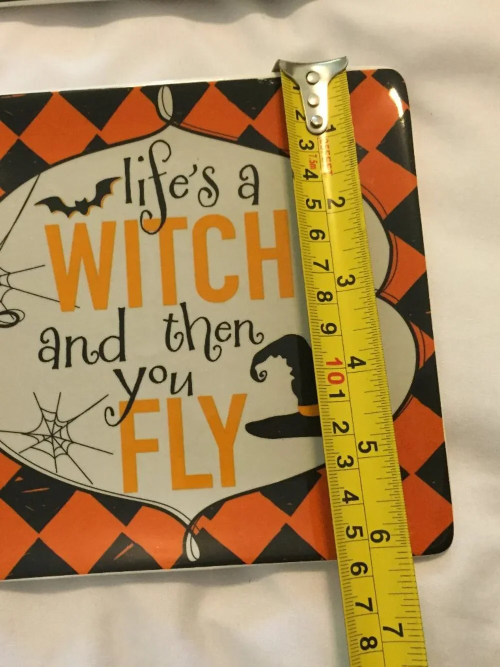 Pier 1 Imports Halloween Witch Appetizer Dessert Plates 6” Square Set Of 4